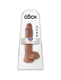 KING COCK PENE REALISTICO CON TESTICULOS 198 CM CARAMELO 2