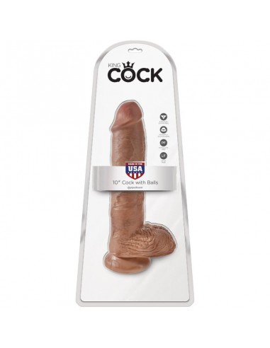 KING COCK PENE REALISTICO CON TESTICULOS 198 CM CARAMELO