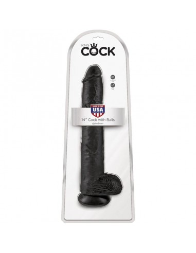 KING COCK PENE REALISTICO CON TESTICULOS 305 CM NEGRO