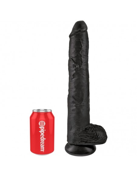 KING COCK PENE REALISTICO CON TESTICULOS 305 CM NEGRO