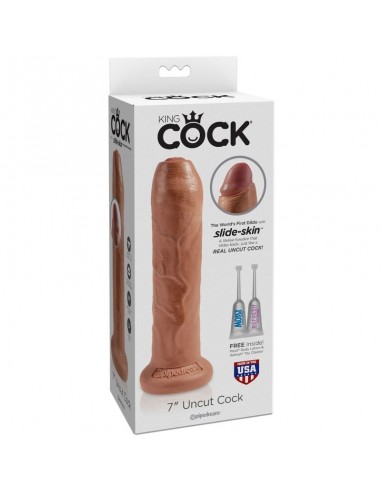 KING COCK PENE REALISTICO CON PREPUCIO 178 CM CARAMELO