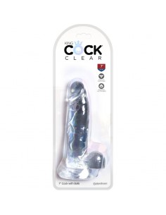 KING COCK CLEAR PENE REALISTICO CON TESTICULOS 152 CM TRANSPARENTE 2