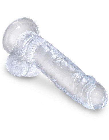 KING COCK CLEAR PENE REALISTICO CON TESTICULOS 152 CM TRANSPARENTE