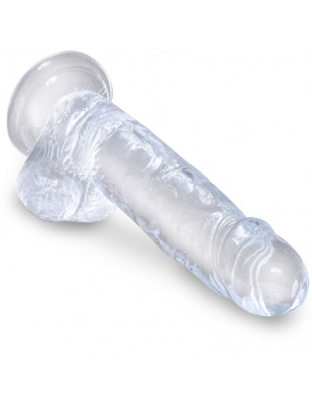 KING COCK CLEAR PENE REALISTICO CON TESTICULOS 152 CM TRANSPARENTE