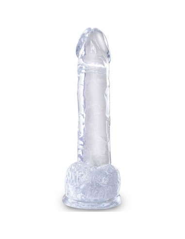 KING COCK CLEAR PENE REALISTICO CON TESTICULOS 152 CM TRANSPARENTE