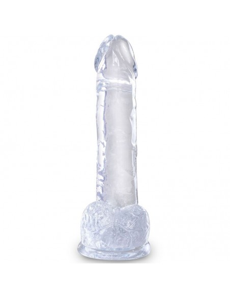 KING COCK CLEAR PENE REALISTICO CON TESTICULOS 152 CM TRANSPARENTE