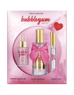 BIJOUX INDISCRETS BUBBLEGUM PLAY KIT CON ACEITE GEL BRILLO DE LABIOS