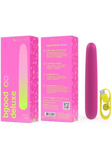 B SWISH BGOOD INFINITE DELUXE VIBRADOR RECARGABLE SILICONA ROSA