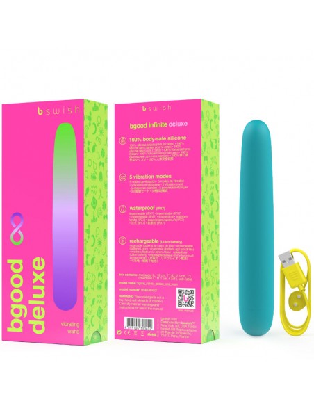 B SWISH BGOOD INFINITE DELUXE VIBRADOR RECARGABLE SILICONA AZUL