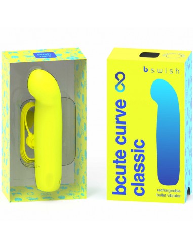 B SWISH BCUTE CURVE INFINITE CLASSIC VIBRADOR RECARGABLE SILICONA AMARILLO