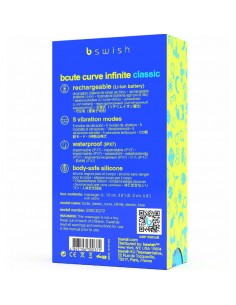 B SWISH BCUTE CURVE INFINITE CLASSIC VIBRADOR RECARGABLE SILICONA AZUL 2