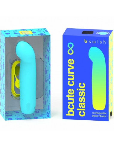 B SWISH BCUTE CURVE INFINITE CLASSIC VIBRADOR RECARGABLE SILICONA AZUL