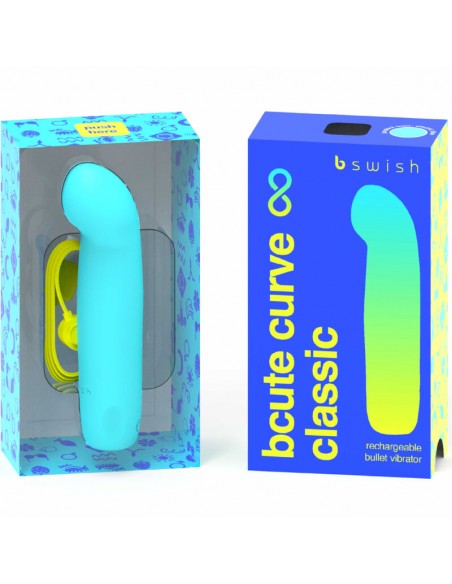 B SWISH BCUTE CURVE INFINITE CLASSIC VIBRADOR RECARGABLE SILICONA AZUL
