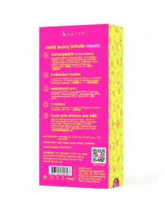 B SWISH BWILD BUNNY INFINITE CLASSIC VIBRADOR RECARGABLE SILICONA ROSA 2