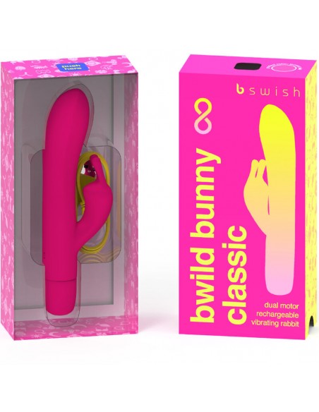 B SWISH BWILD BUNNY INFINITE CLASSIC VIBRADOR RECARGABLE SILICONA ROSA