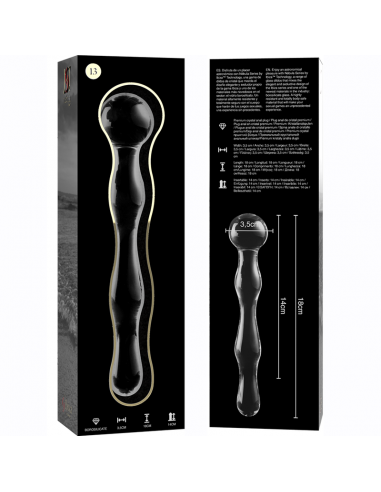 NEBULA SERIES BY IBIZA MODELO 13 DILDO CRISTAL BOROSILICATO 18 X 35 CM TRANSPARENTE