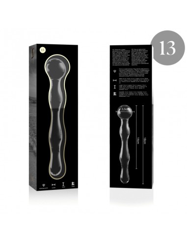 NEBULA SERIES BY IBIZA MODELO 13 DILDO CRISTAL BOROSILICATO 18 X 35 CM TRANSPARENTE