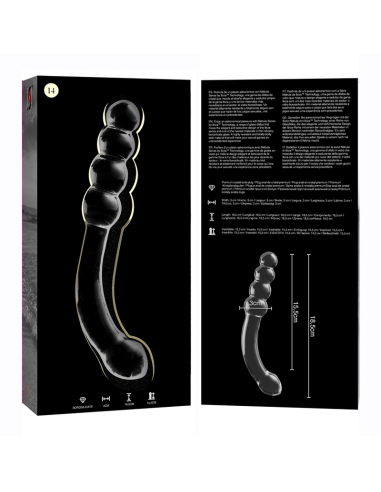NEBULA SERIES BY IBIZA MODELO 14 DILDO CRISTAL BOROSILICATO 185 X 3 CM TRANSPARENTE