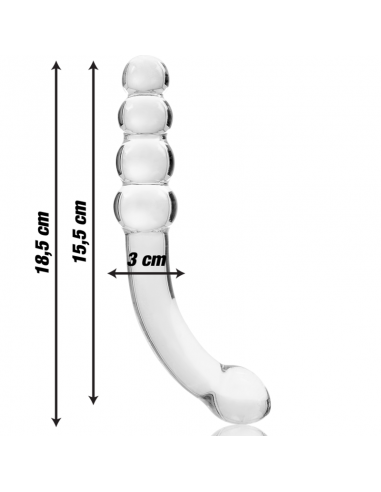 NEBULA SERIES BY IBIZA MODELO 14 DILDO CRISTAL BOROSILICATO 185 X 3 CM TRANSPARENTE