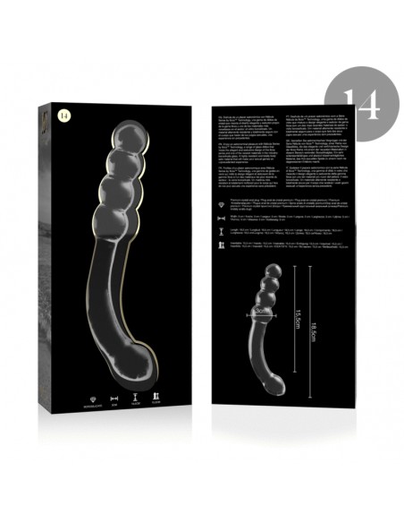 NEBULA SERIES BY IBIZA MODELO 14 DILDO CRISTAL BOROSILICATO 185 X 3 CM TRANSPARENTE