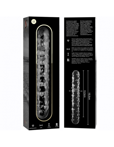 NEBULA SERIES BY IBIZA MODELO 15 DILDO CRISTAL BOROSILICATO 185 X 3 CM TRANSPARENTE