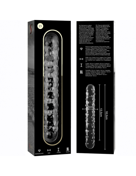 NEBULA SERIES BY IBIZA MODELO 15 DILDO CRISTAL BOROSILICATO 185 X 3 CM TRANSPARENTE