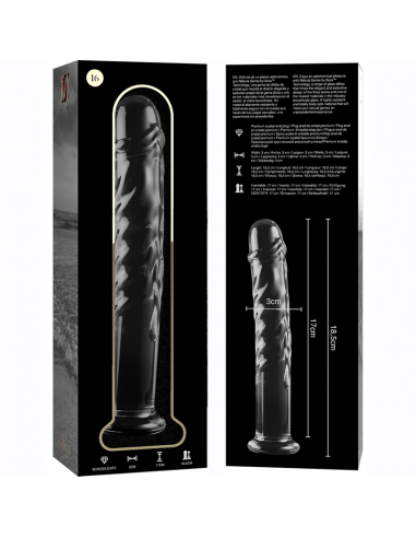 NEBULA SERIES BY IBIZA MODELO 16 DILDO CRISTAL BOROSILICATO 185 X 3 CM TRANSPARENTE