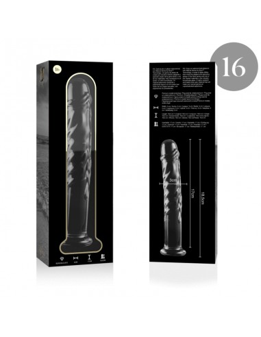 NEBULA SERIES BY IBIZA MODELO 16 DILDO CRISTAL BOROSILICATO 185 X 3 CM TRANSPARENTE