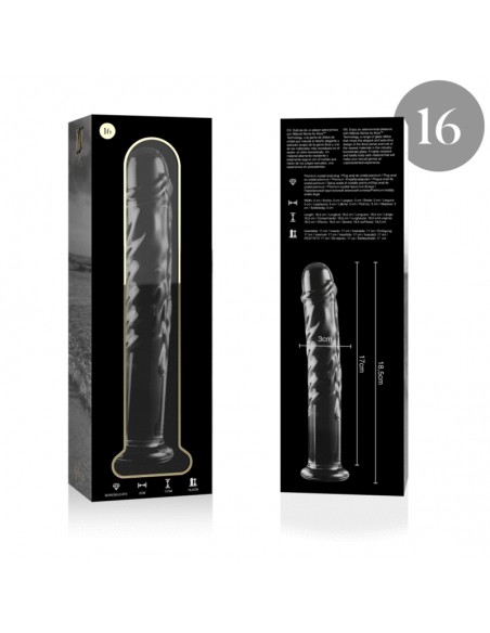 NEBULA SERIES BY IBIZA MODELO 16 DILDO CRISTAL BOROSILICATO 185 X 3 CM TRANSPARENTE