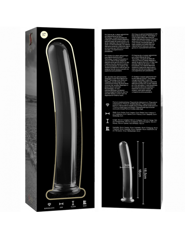 NEBULA SERIES BY IBIZA MODELO 17 DILDO CRISTAL BOROSILICATO 185 X 3 CM TRANSPARENTE