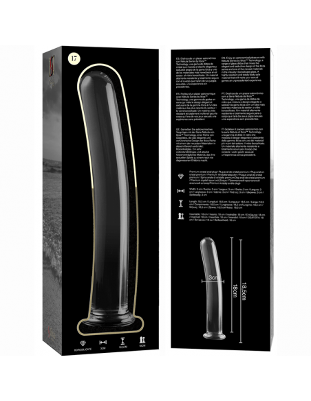 NEBULA SERIES BY IBIZA MODELO 17 DILDO CRISTAL BOROSILICATO 185 X 3 CM TRANSPARENTE