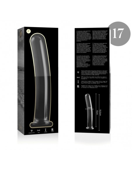 NEBULA SERIES BY IBIZA MODELO 17 DILDO CRISTAL BOROSILICATO 185 X 3 CM TRANSPARENTE