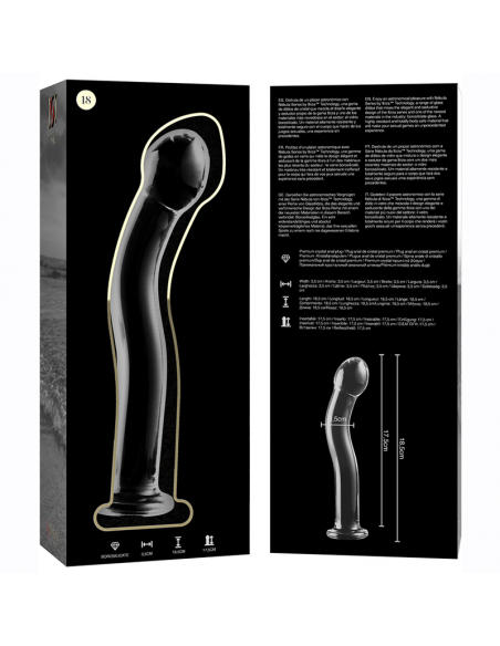 NEBULA SERIES BY IBIZA MODELO 18 DILDO CRISTAL BOROSILICATO 185 X 35 CM TRANSPARENTE