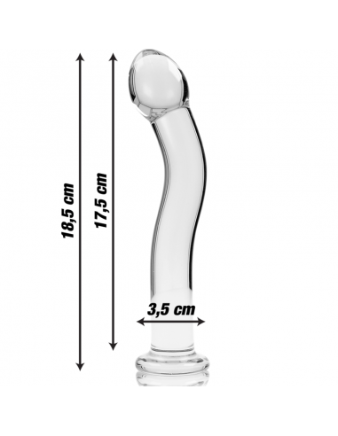 NEBULA SERIES BY IBIZA MODELO 18 DILDO CRISTAL BOROSILICATO 185 X 35 CM TRANSPARENTE