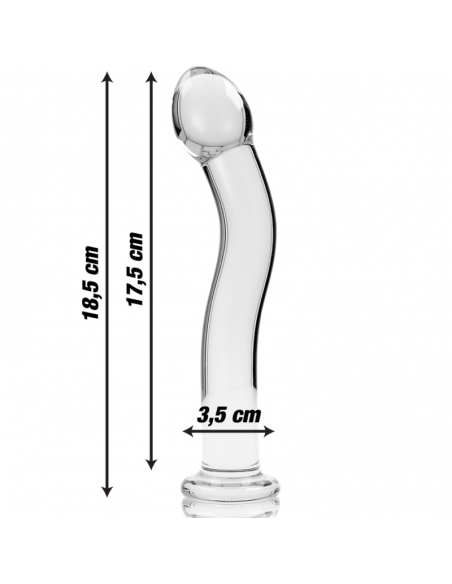 NEBULA SERIES BY IBIZA MODELO 18 DILDO CRISTAL BOROSILICATO 185 X 35 CM TRANSPARENTE