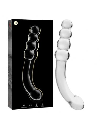 NEBULA SERIES BY IBIZA MODELO 14 DILDO CRISTAL BOROSILICATO 185 X 3 CM TRANSPARENTE