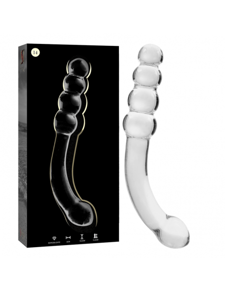 NEBULA SERIES BY IBIZA MODELO 14 DILDO CRISTAL BOROSILICATO 185 X 3 CM TRANSPARENTE