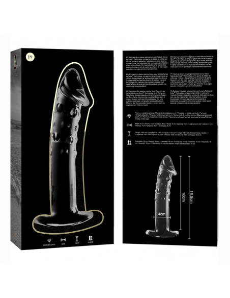 NEBULA SERIES BY IBIZA MODELO 19 DILDO CRISTAL BOROSILICATO 185 X 4 CM TRANSPARENTE