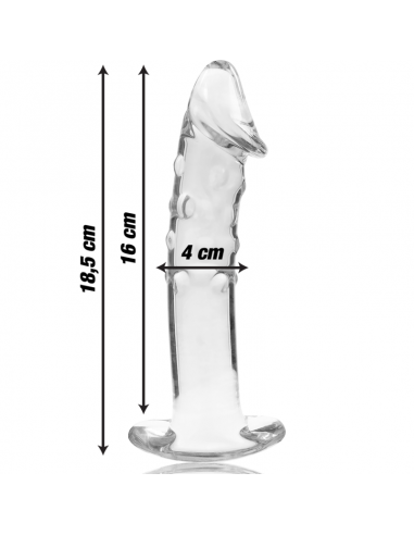 NEBULA SERIES BY IBIZA MODELO 19 DILDO CRISTAL BOROSILICATO 185 X 4 CM TRANSPARENTE
