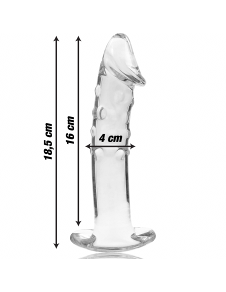 NEBULA SERIES BY IBIZA MODELO 19 DILDO CRISTAL BOROSILICATO 185 X 4 CM TRANSPARENTE