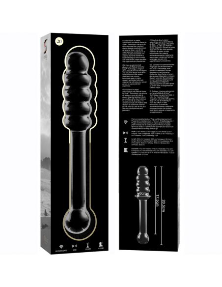 NEBULA SERIES BY IBIZA MODELO 20 DILDO CRISTAL BOROSILICATO 205 X 3 CM TRANSPARENTE