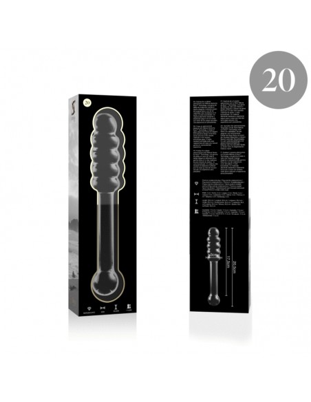NEBULA SERIES BY IBIZA MODELO 20 DILDO CRISTAL BOROSILICATO 205 X 3 CM TRANSPARENTE