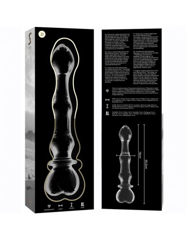NEBULA SERIES BY IBIZA MODELO 21 DILDO CRISTAL BOROSILICATO 205 X 35 CM TRANSPARENTE