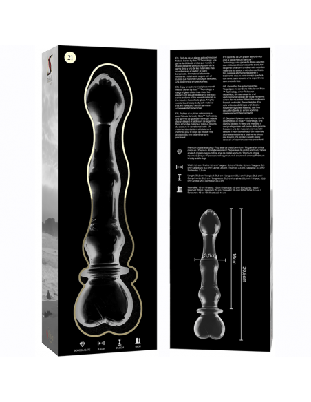 NEBULA SERIES BY IBIZA MODELO 21 DILDO CRISTAL BOROSILICATO 205 X 35 CM TRANSPARENTE