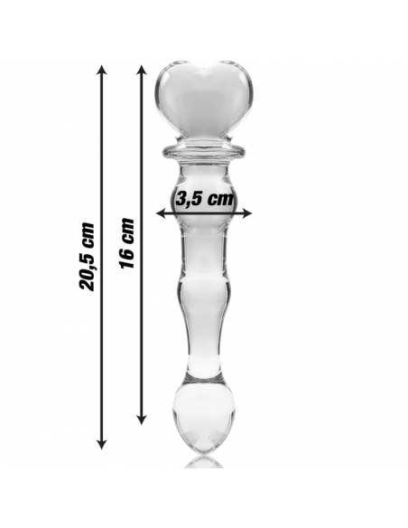 NEBULA SERIES BY IBIZA MODELO 21 DILDO CRISTAL BOROSILICATO 205 X 35 CM TRANSPARENTE