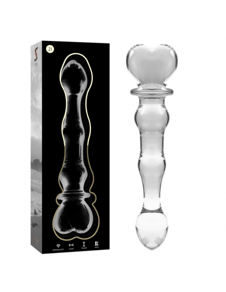 NEBULA SERIES BY IBIZA MODELO 21 DILDO CRISTAL BOROSILICATO 205 X 35 CM TRANSPARENTE
