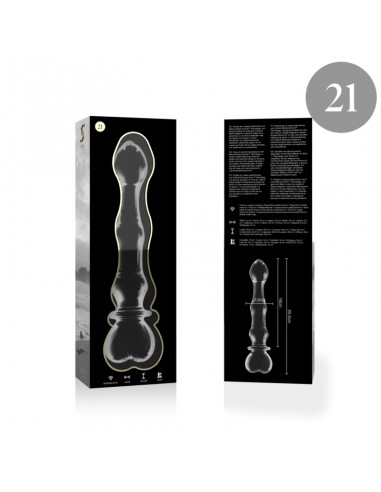 NEBULA SERIES BY IBIZA MODELO 21 DILDO CRISTAL BOROSILICATO 205 X 35 CM TRANSPARENTE