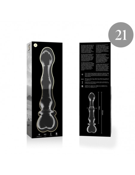 NEBULA SERIES BY IBIZA MODELO 21 DILDO CRISTAL BOROSILICATO 205 X 35 CM TRANSPARENTE