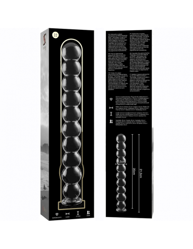 NEBULA SERIES BY IBIZA MODELO 22 DILDO CRISTAL BOROSILICATO 215 X 25 CM TRANSPARENTE