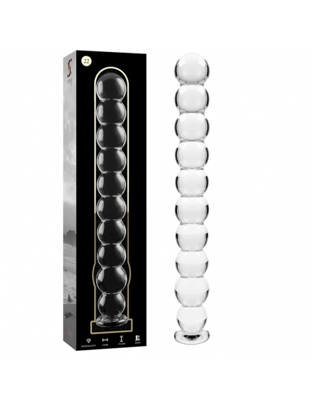NEBULA SERIES BY IBIZA MODELO 22 DILDO CRISTAL BOROSILICATO 215 X 25 CM TRANSPARENTE
